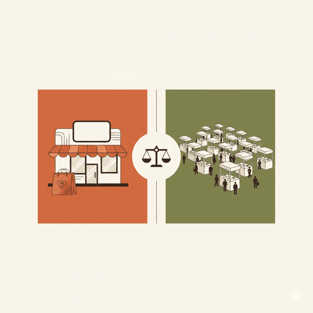 Webshop vs. markedsplads: Hvad er bedst for din forretning?